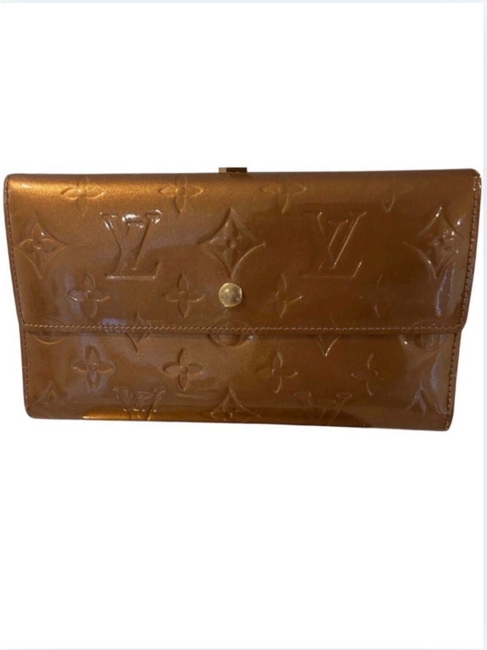 LOUIS VUITTON Vernis Bronze Long Wallet w/ LV Box & Unbranded Dust Bag. EUC - Picture 5 of 17